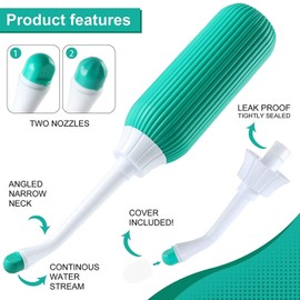 Portable Bidet for Travel, Handheld Jet Spray for Toilet, 500ml Capacity, Peri Bottle for Postpartum Care, Outdoor Use for Women and Men, Reusable Sprayer