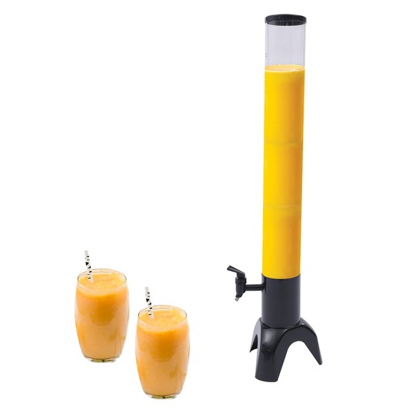 3L Sheer Beer Tower Dispenser, Clear Mimosa Tower with Removable