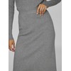 Vila Female Midi Skirt Knitted, Medium Grey Melange