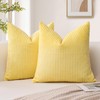 Sungeek Set of 2 Corduroy Striped Soft Cushion Covers Boho