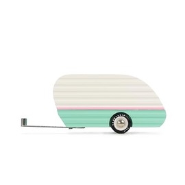 Candylab Toys - Americana Collection -Mojave Camper Teal - Premium Handcrafted Wooden Car Toy