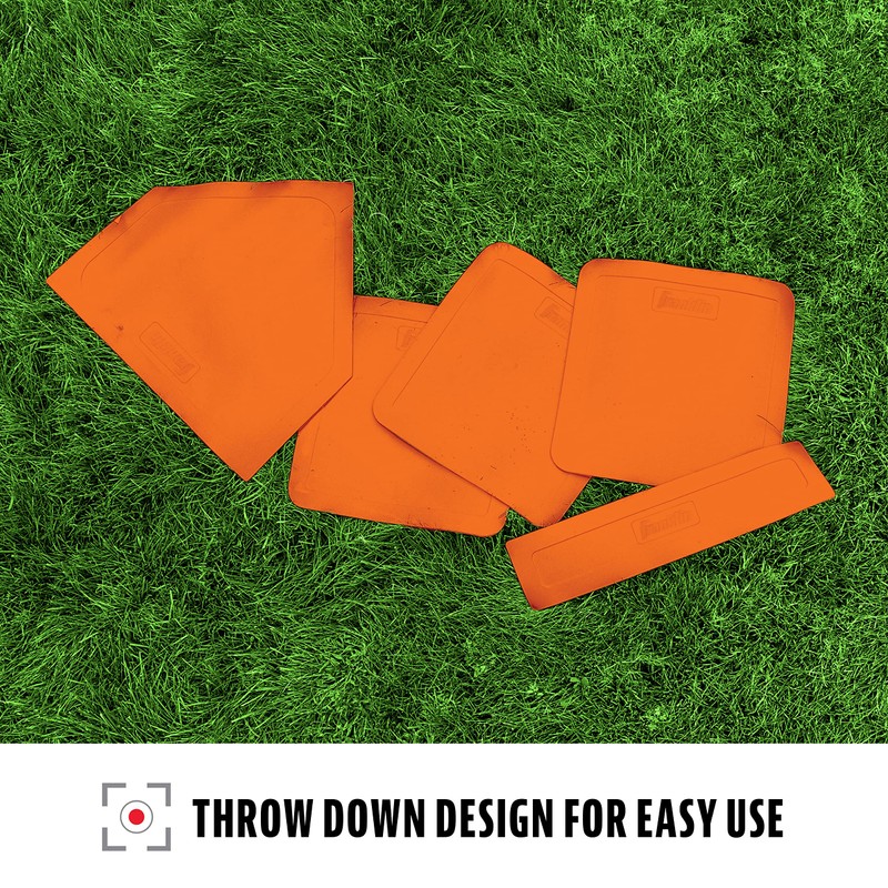Franklin Sports Thrown Down Baseball Bases with Home Plate and
