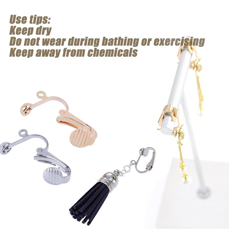 Gzingen Clip-on Earring Converters with Silicon Earring Pads, 40 Pieces