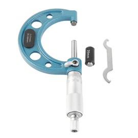 VOANZO Outside Micrometer 25-50mm High Precision External Micrometer Stainless Steel Thickness Measuring Tool 0.01mm Accuracy with Wrench & Plastic Box