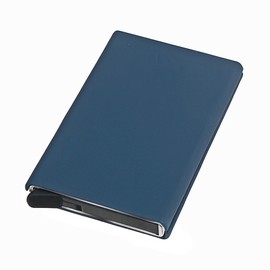 Minimalist Wallet for Men, Artizanni Metal Aluminum Money Clip Wallet, RFID Blocking Slim Cash Credit Card Holder SD 023 (Blue)