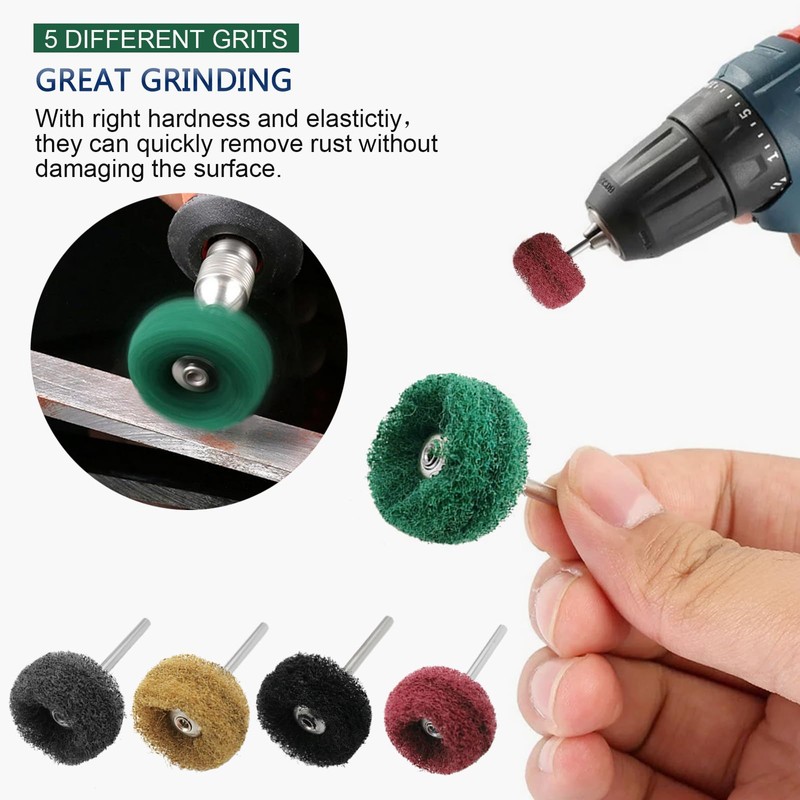 Buffing Wheel 100 Pack Abrasive Polishing Deburring Wheels Metal Polishing