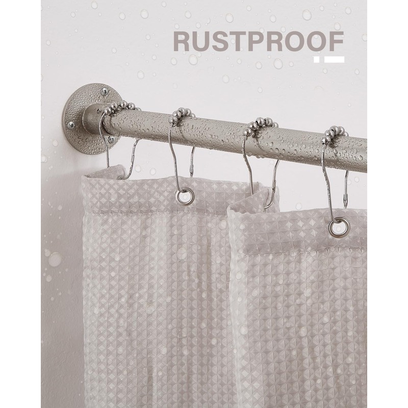 Crkmire Corner Shower Curtain Rod, Brushed Nickel [24"-53"] x [24"-53"]