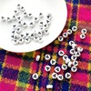 Lnvision Perline con Lettere A 300 Pezzi 4x7mm Vocale Bianco
