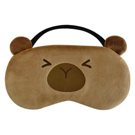 Cute Water Pig Sleeping Mask Fluffy Animal Eye Mask for Sleep Travel Breathable Eyeshade Eye Cover Eye Visor Sleeping Mask Children Adults