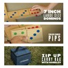Triumph 28-Piece Wood Lawn Outdoor Large-Format Domino Set Includes Storage