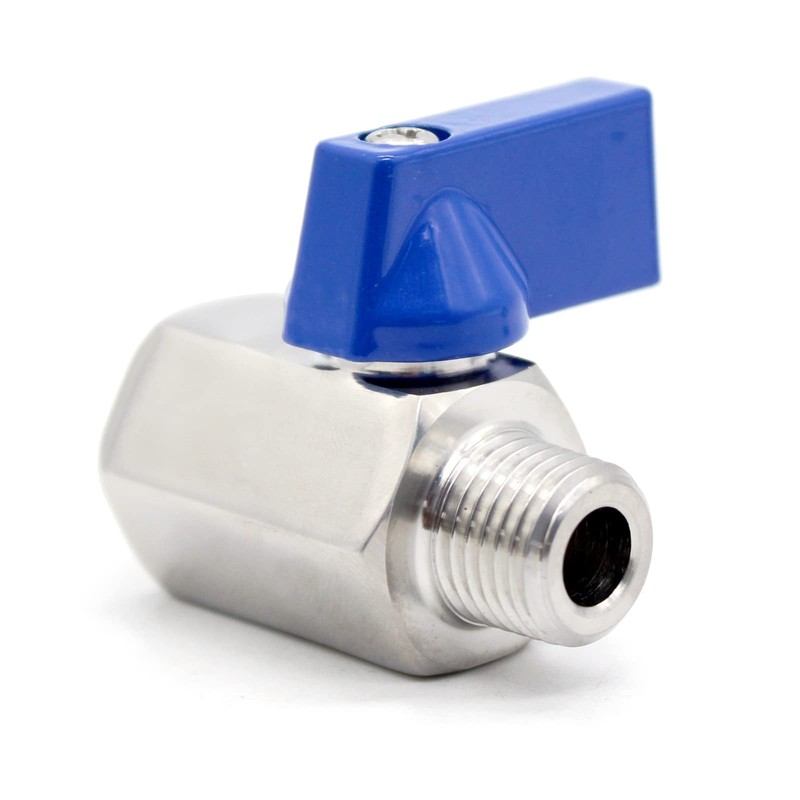 QiiMii SS304 New 1/4" Stainless Mini Ball Valve BSPT Famale