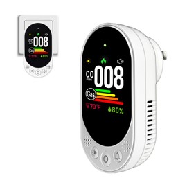 VETOUCH Plug-in Combination air Detector, 4 in 1 Combination Natural Gas and Carbon Monoxide Detector, detects CO, Gas,and Humidity Values. Suitable for RVs