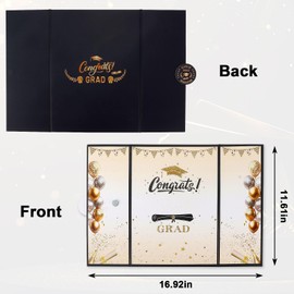 Black Gold Class of 2025 Graduation Signature Book – Creative Guest Book Alternative for High School & College Graduates, 2025 Graduation Party Decorations Keepsake Gifts