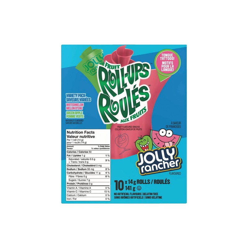 General Mills Jolly Rancher Fruit Roll-Ups - Fruit Flavoured Snack-