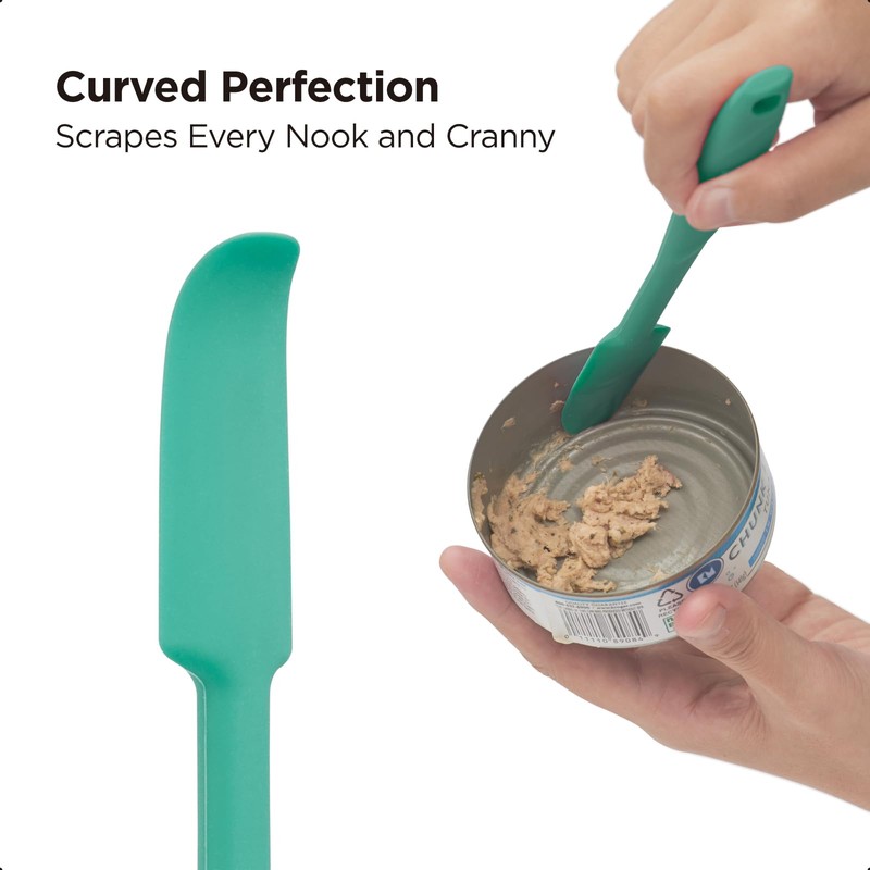 Kitchen Mama WaltzGrip Platinum Silicone Jar and Can Spatula Utensil