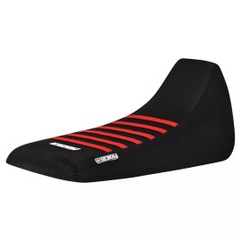 Enjoy Mfg 1988 - 2006 Yamaha Blaster Gripper seat cover  all BLACK w/ BRIGHT RED ribs #178