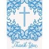 Fancy Blue Cross "Thank You" Notes (Pack of 8) -
