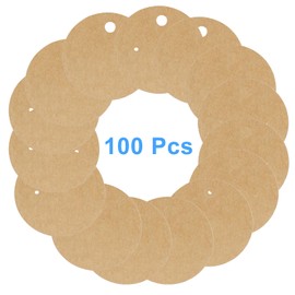 BokWin 100 Pcs Round Earring Display Holder Cards 5cm/2 Inch Jewelry Cards Holder Kraft Paper Studs Earring Display Cards(Brown)