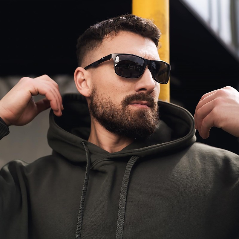 DUCO Sunglasses for Men, Driving, Polarized, Fishing, High-Grade Carbon Fiber