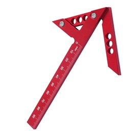 Limeow 1 Piece Centre Finder Centring Square Carpenter's Square Protractor Speed Marker Try Square Carpenter's Square for Wood Measuring Fitting Processing Cylindrical Centring Angle Marking