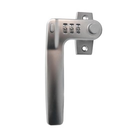 HOME IT 25200 SecuraLink-L Window Handle with Code Lock for Left Hand Stop Silver