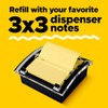 3M Post-it Despachador De Notas Adhesivas, 3x3in, Negro (Modelo 330)