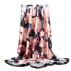 Traziewell Silk Bandana Mulberry Silk Scarf for Hair Wrapping at Night Women Head Scarf Large Square 35inch 3607