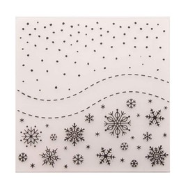arriettycraft Merry Christmas Snowfall Snowflake Background Plastic Embossing Folders for Card Making Journaling Scrapbooking or Paper Crafts