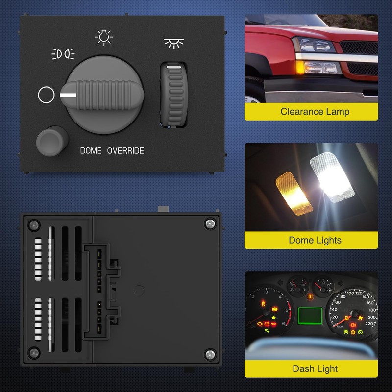 Nilight Headlight Dimmer Switch Compatible with 1999 2000 2001 2002