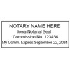 Shiny S-854 Self Inking Notary Stamp Iowa (Black Faceplate)