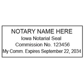 Shiny S-854 Self Inking Notary Stamp Iowa (Black Faceplate)