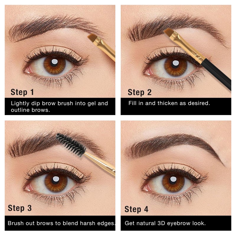 3D Eyebrow Gel Kit With Brush【Smudge-proof】【Waterproof】【Long Lasting】Eyebrow Gel With Eyebrow