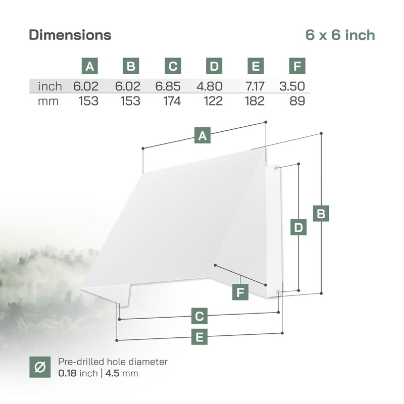 Vent Systems 150 x 150 mm / 6" x 6"