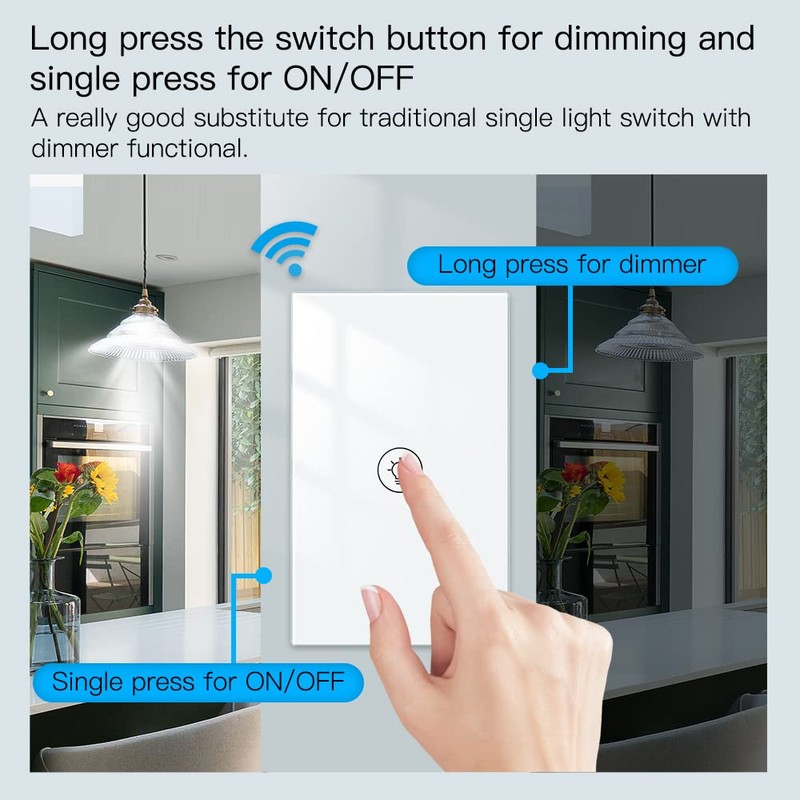 MOES Dimmer Switch for LED Lights, Full Range Dimming, WiFi