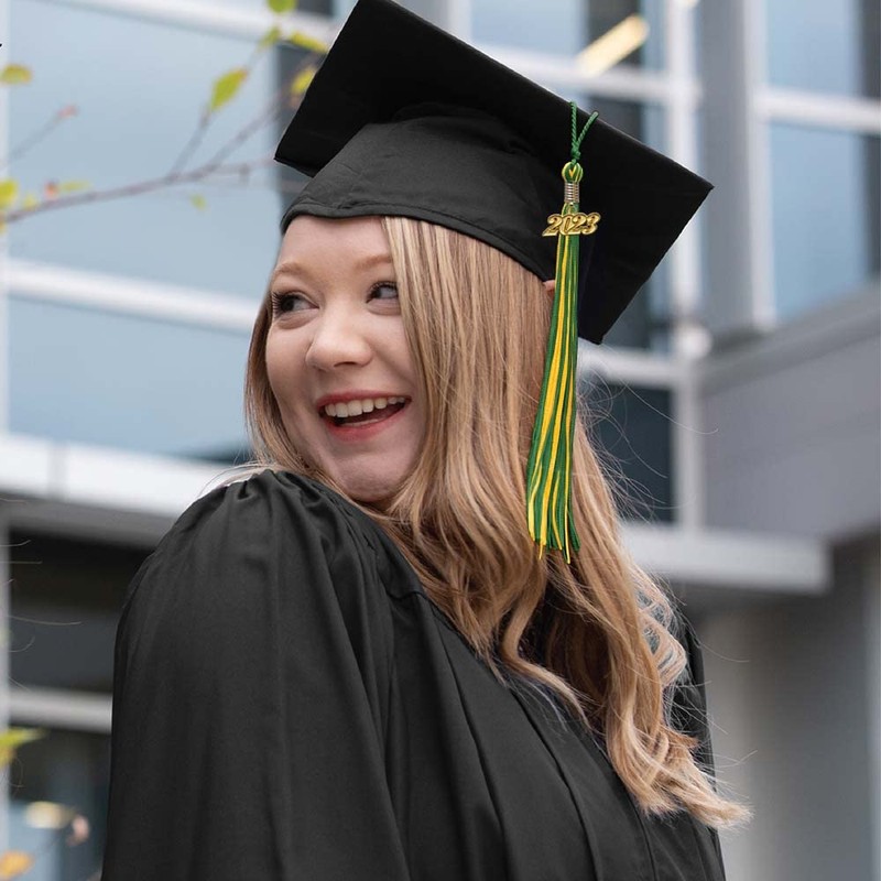 Endea Graduation Mixed Double Color Tassel with Gold Date Drop