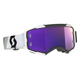 Scott Fury MX Goggle Cross/MTB Glasses Black/White/Purple Chrome Works