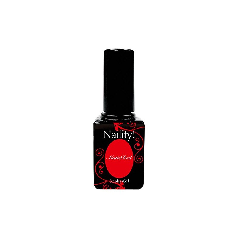 Narity! Gel Nail Stepless Gel 196, Matte Red, 0.2 oz
