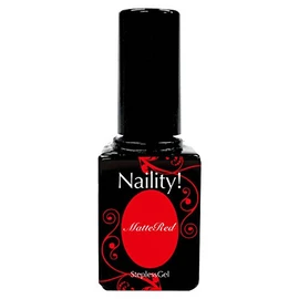 Narity! Gel Nail Stepless Gel 196, Matte Red, 0.2 oz (7 g)