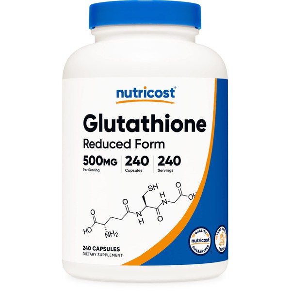 Nutricost Nutricost Glutathione Capsules 500mg, 240 Capsules - Gluten Free,