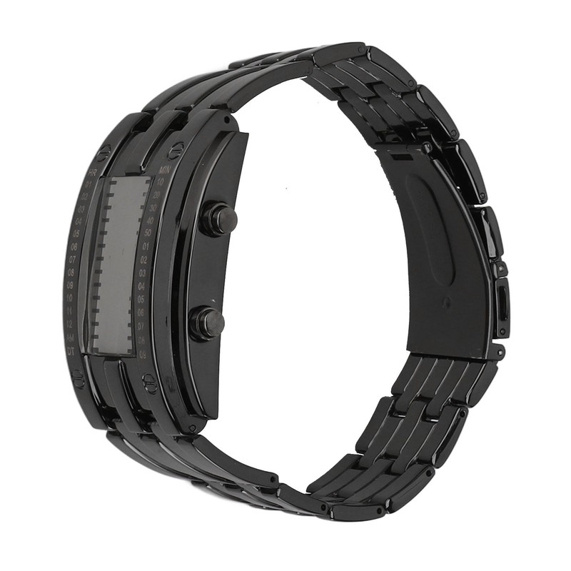 Dual Line Binary Watch Digital Blue LED Alloy Binary Fashion