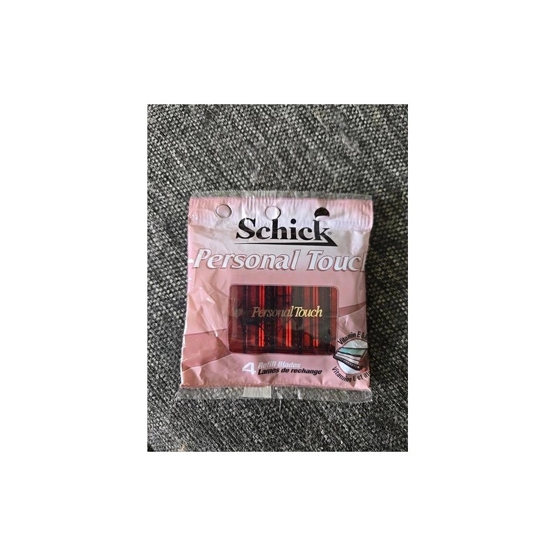 Schick Personal Touch Razor 4 Refill Cartridges Blades Aloe Moisturizing