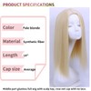 mszyhuwan Straight Blonde Wig For Women Glueless Middle Part Fashion