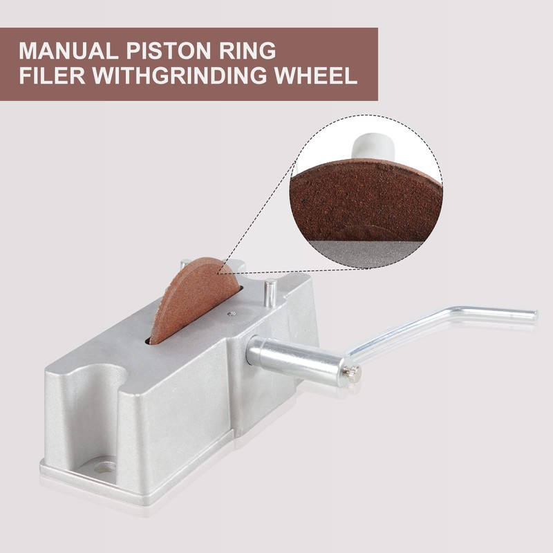 Edicapo Aluminum Manual Piston Ring Filer with 120 Grit Grinding
