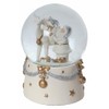 Musical Santa with Silver Tree and Sack Snow Globe Water