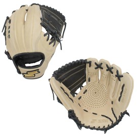 SSK Z5 Craftsman Infield Baseball Glove – 11.25” - 11.5” - 11.75” - 12” – Right & Left Hand Throw (Camel/Black - One-Piece Web, 11.5" - Right Hand Throw)