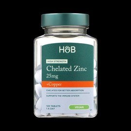 Holland & Barrett High Strength Chelated Zinc & Copper 120 Tablets