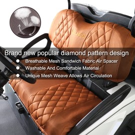 Jaxpare Golf Cart Seat Covers for Club Car Precedent,DS and Yama Golf Carts OEM Ordinary Front Seats,Breathable Washable Polyester Mesh Cloth. Renew Your Golf Cart.