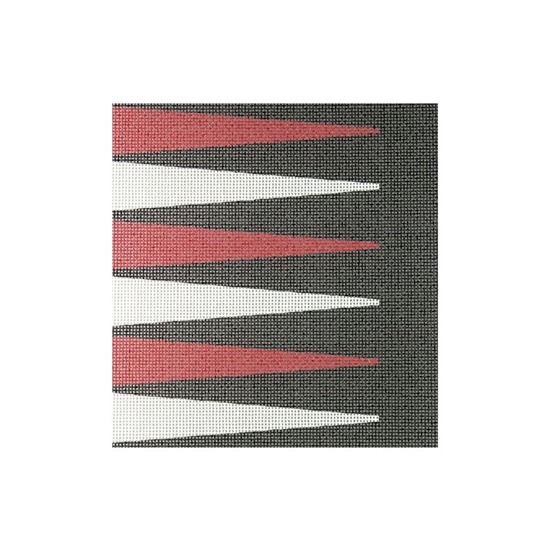 Pepita Needlepoint Canvas: Backgammon Cherry Charcoal, 16" x 12"