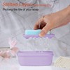 Quatish Leakproof Soap Dish with Lid & Draining Layer, Shatterproof