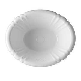 Oaker 1125 Drop-in Bathroom Sink Oval Single Bowl with Overflow, Overall size: 17-1/2" (W) x 14-1/2" (D) x 7-4/5" (H), cUPC Certified, White